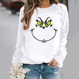 Men and Women Grinch Sweater Christmas Long Sleeve Crew Neck Sweater