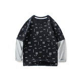 Children Long Sleeve Shirts Spring and Autumn Long Sleeve Printed Tops for Boys