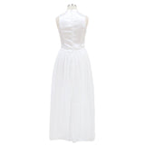 See through Wedding Dress Elegant Large Swing Dress Women's Solid Color Autumn Winter Sexy Wedding Evening Dress