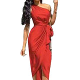 MIDI Mauve Cocktail Dress Women's Dress for Free