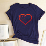 Valentine 'S Day T Shirts Couples Pattern Printed Couple T-shirt Loose Couple Outfit