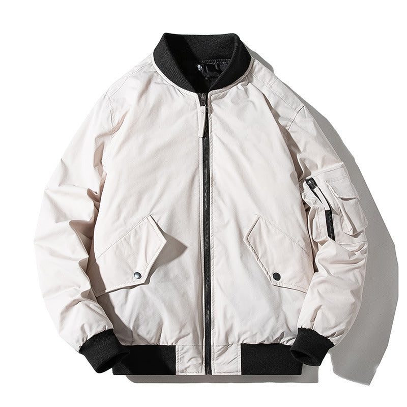 Varsity Jacket Coat Autumn And Winter Hooded Baseball Uniform