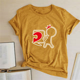 Valentine's Day T Shirts Couples Love Heart Puzzle Printed T-shirt Loose