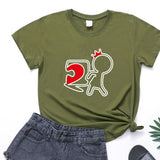 Valentine's Day T Shirts Couples Love Heart Puzzle Printed T-shirt Loose