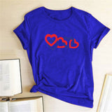 Valentine's Day T Shirts Couples Couple Print Valentine's Day Women's T-shirt