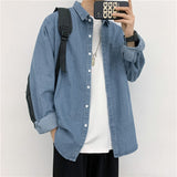 Men Denim Jackets Denim Shirt Long Sleeve Men's Clothing