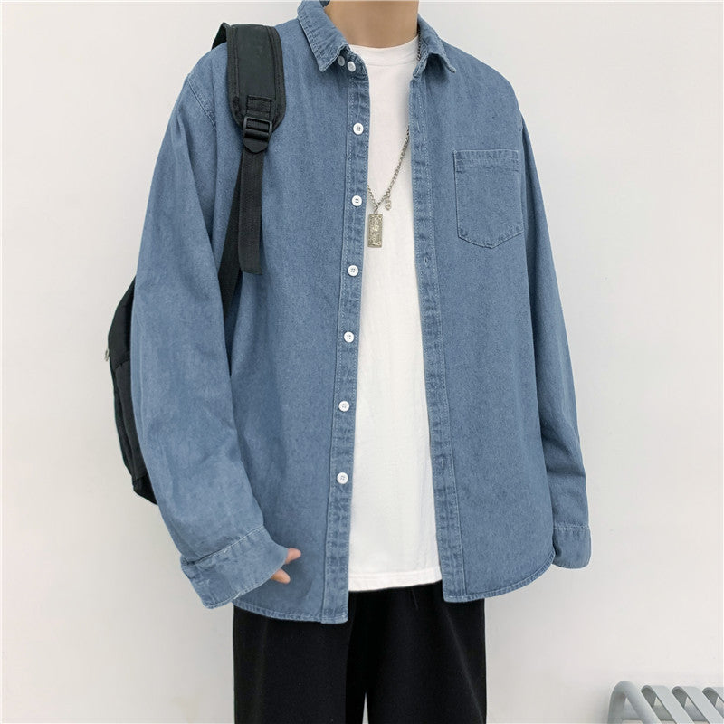Men Denim Jackets Denim Shirt Long Sleeve Men's Clothing