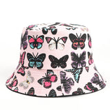 Bucket Hat Fishing Cap Cotton Print Fisherman Hat Outdoor Sun Shade Bucket Hat