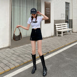 Women Jean Shorts Minimalist Design Women's Spring Clothing High Waist Denim Shorts Hot Pants