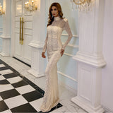 Skin Tight Long Dresses Long Sleeve Sexy See-through Stripes