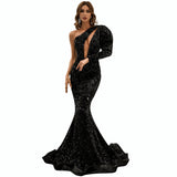 Skin Tight Long Dresses Sexy Sequins Dress