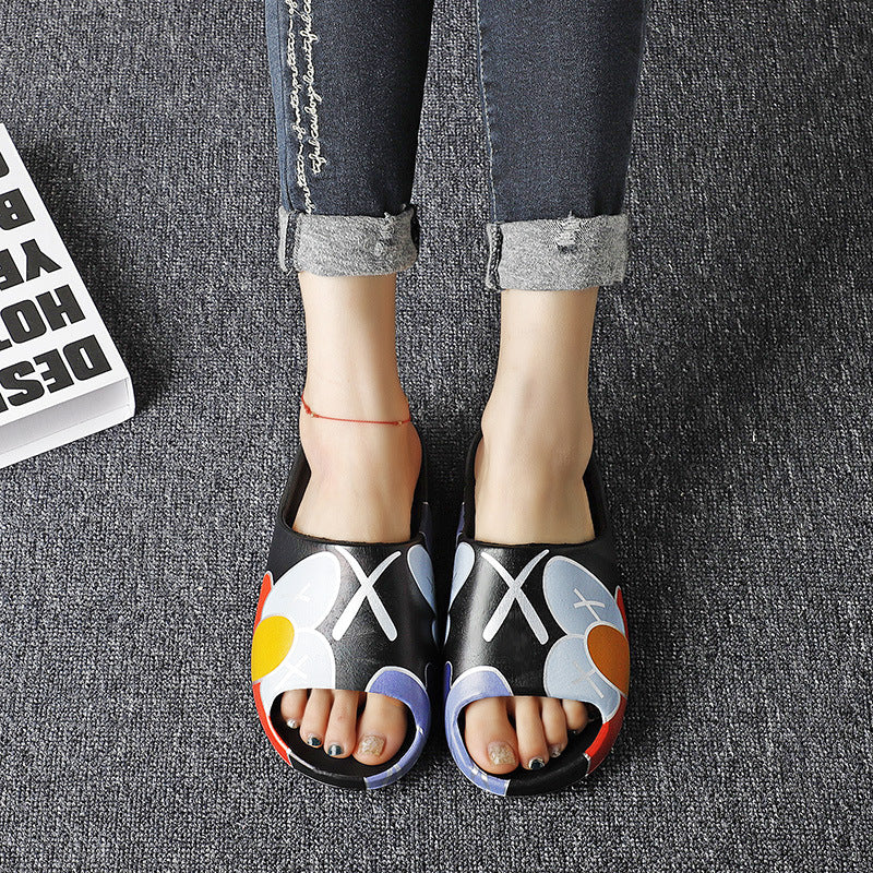 Mens Slide Coconut Slippers Men'S And Women'S Yeez* Soft Bottom Beach Statement Sandals