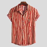 Camp Collar Shirt Striped Shirt