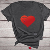 Valentine 'S Day T Shirts Couples Pattern Printed Couple T-shirt Loose Couple Outfit