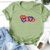 Valentine's Day T Shirts Couples Couple Print Valentine's Day Women's T-shirt
