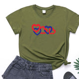 Valentine's Day T Shirts Couples Couple Print Valentine's Day Women's T-shirt
