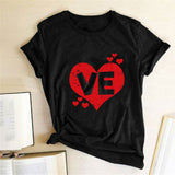 Valentine's Day T Shirts Couples Couples Love Heart Printing Couple T-shirt Loose