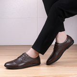 Men's Dress Shoes Classic Leather Oxfords Casual Cushioned Loafer Men's Casual Shoes Daily Leather Shoes Shoes Men