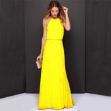 Kendall Jenner Wedding Guest Dress Halter Solid Color Sleeveless Beach