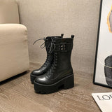 Platform Heels for Women Simple High Heel Dr. Martens Boots
