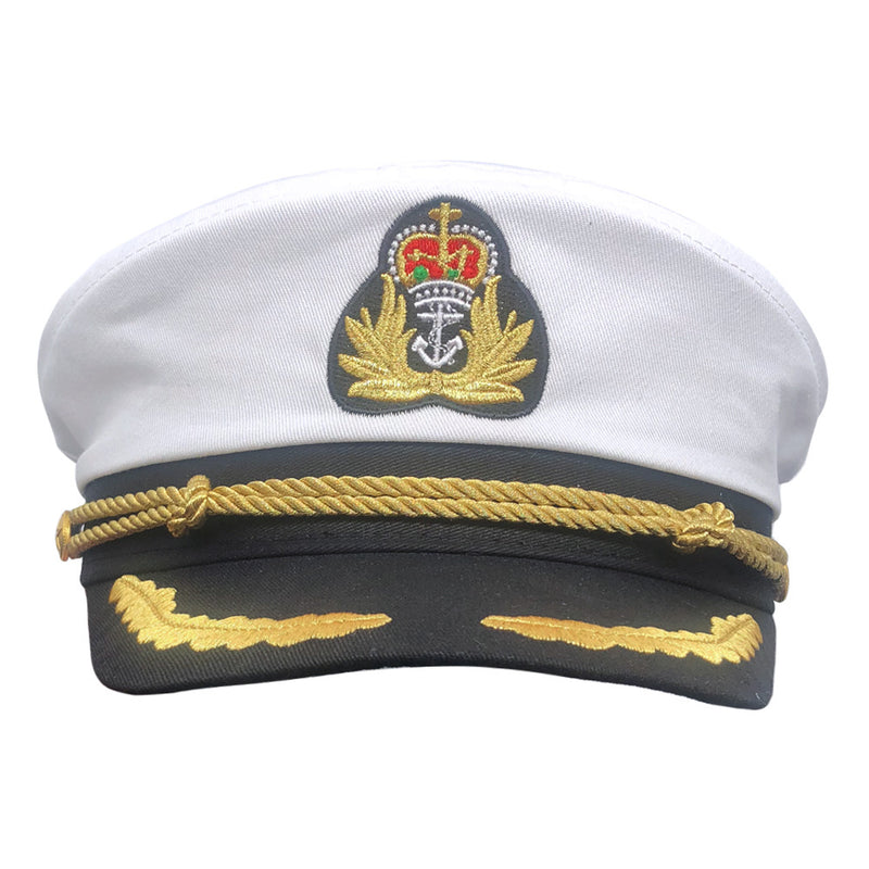 Captains Hat Broad-Brimmed Hat Gold Thread Embroidered Crown Uniform