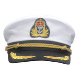 Captains Hat Broad-Brimmed Hat Gold Thread Embroidered Crown Uniform