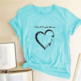 Valentine's Day T Shirts Couples Letters Couple Print Valentine's Day Women's T-shirt