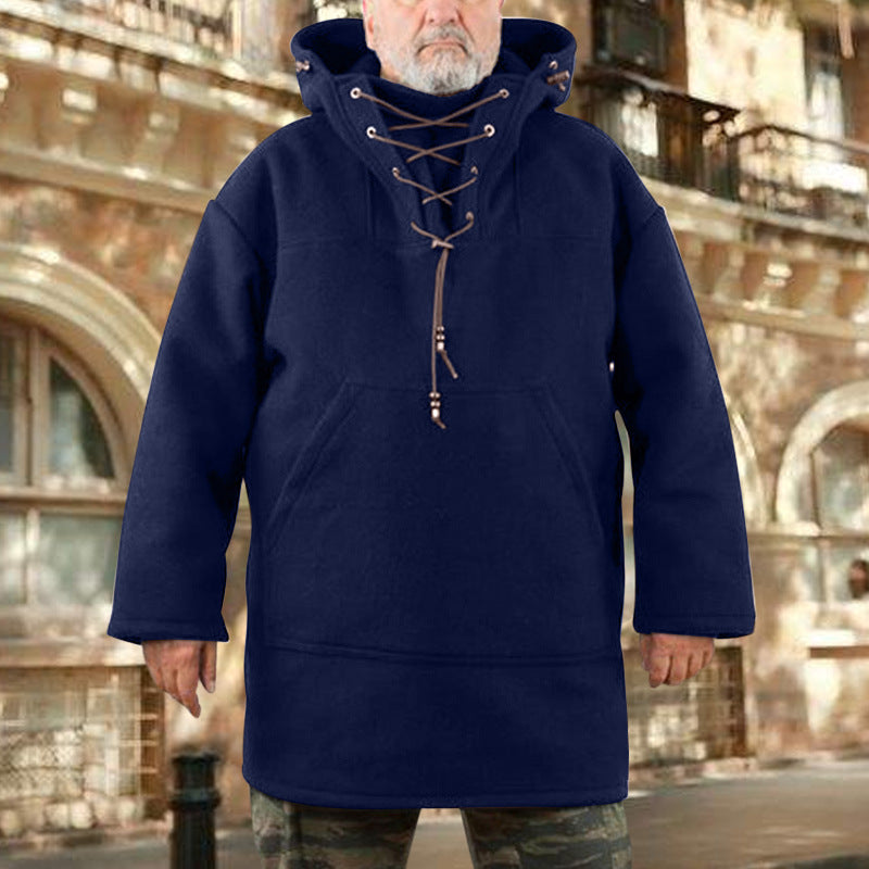 Men Sweats Man Fall Outfits Autumn and Winter Loose Woolen Top Mid-Length Casual Sweater Men