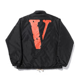Vlone Jean Jacket Vlone Double Line Letter Jacket Jacket