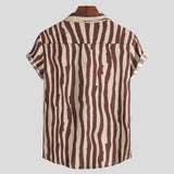 Camp Collar Shirt Striped Shirt