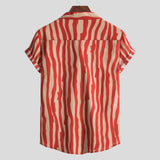 Camp Collar Shirt Striped Shirt