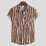 Camp Collar Shirt Striped Shirt
