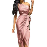 MIDI Mauve Cocktail Dress Women's Dress for Free