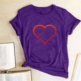 Valentine 'S Day T Shirts Couples Pattern Printed Couple T-shirt Loose Couple Outfit