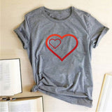 Valentine 'S Day T Shirts Couples Pattern Printed Couple T-shirt Loose Couple Outfit