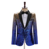 Men Prom Outfits Gradient Sequin