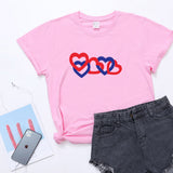 Valentine's Day T Shirts Couples Couple Print Valentine's Day Women's T-shirt