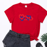Valentine's Day T Shirts Couples Couple Print Valentine's Day Women's T-shirt