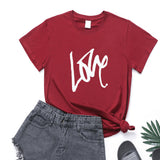 Valentine's Day T Shirts Couples Printed Women's T-shirt Fashion Short Sleeve