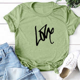 Valentine's Day T Shirts Couples Printed Women's T-shirt Fashion Short Sleeve