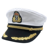 Captains Hat Broad-Brimmed Hat Gold Thread Embroidered Crown Uniform