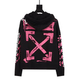 Off White Hoodie With Arrow Print Sweater Printed Large Size Loose Hoodie Casual And Comfortable Men'S Clothing Owt
