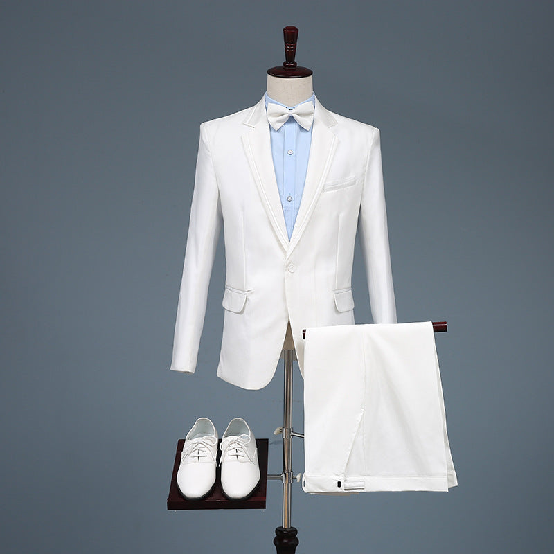 Black Tie Attire Casual Suit Dress Best Man Performance Dress