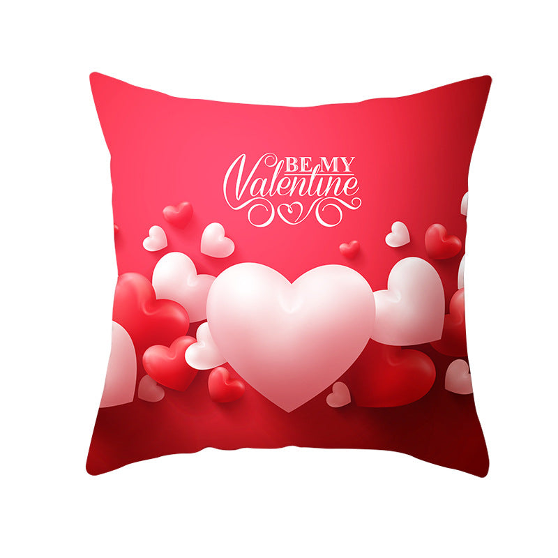 Valentine's Day Pillow Covers 4 Piece Random Styles Together, Home Festival Sofa Cushion Cushion Cover
