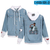Never Broke Again Hoodie Denim Jacket Casual Able