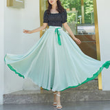 MIDI Mauve Skirt Summer Chiffon Half-Length Dress Beach Vacation