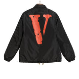 Vlone Jean Jacket Vlone Double Line Letter Jacket Jacket