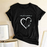 Valentine's Day T Shirts Couples Letters Couple Print Valentine's Day Women's T-shirt