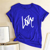 Valentine's Day T Shirts Couples Printed Women's T-shirt Fashion Short Sleeve