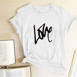 Valentine's Day T Shirts Couples Printed Women's T-shirt Fashion Short Sleeve